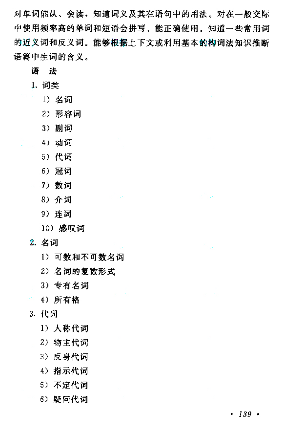 新疆成人高考高起点英语考试大纲