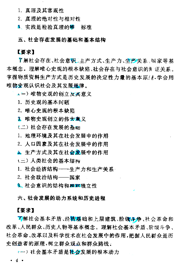 云南成人高考专升本政治考试大纲
